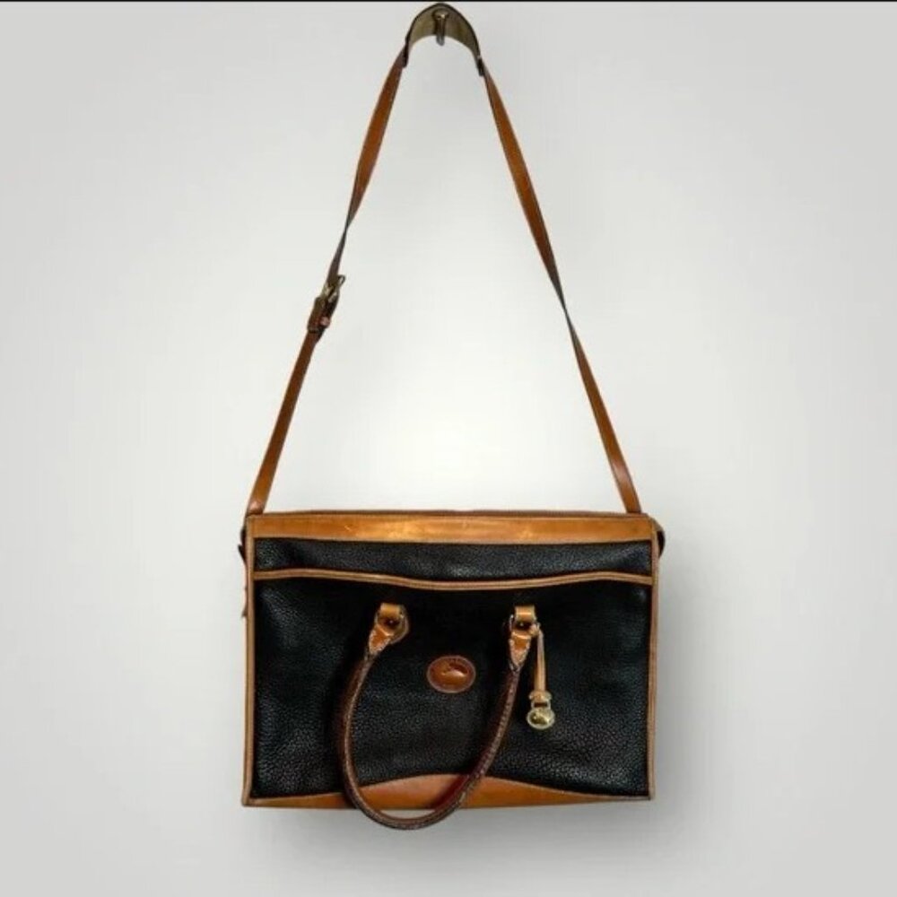 Dooney & Bourke | Vintage Briefcase Messenger Laptop Bag Pebbled Leather Vintage - Picture 4 of 9